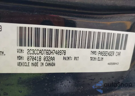 2013 Chrysler 300C John Varvatos Limited Edition из США, поврежденный, VIN 2C3CCADT6DH740978